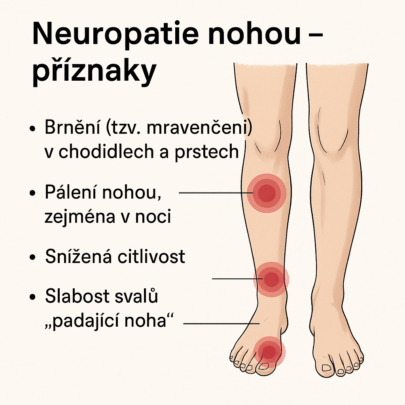 neuropatie nohou - příznaky